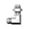 World Wide Fittings Male JIC to Male JIC Bulkhead 90 Deg. Elbow - With Locknut F5525X06X06LN - alternate 1